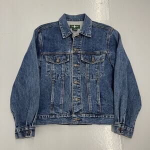 Vintage 90s Hunt Club Dark Wash Western Denim Jacket